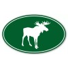 AK Wall Art Moose Oval Car Vinyl Sticker - SELECT SIZE - (A) X-Small: 3"