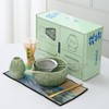 XhiGeUFG Matcha Set, 7 Pieces, Matcha Bowl with Spout, Whisk,