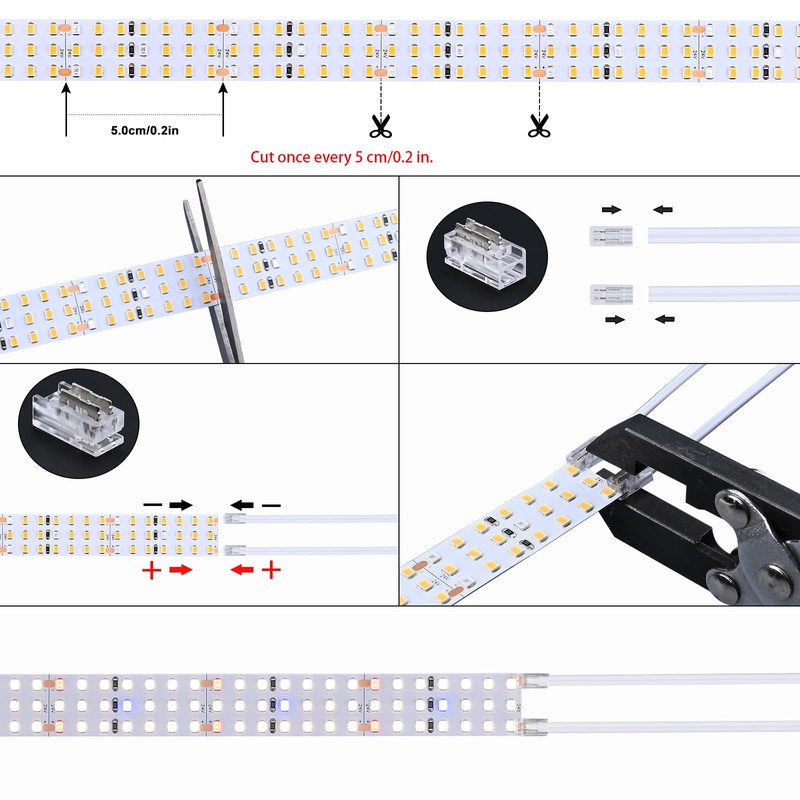 FOSUO 16.4FT/5M LED Plant Grow Light Strip 24V 120W 2100LEDs