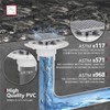Uni-Green Chrome 4 Inch Square Shower Drain with PVC Flange
