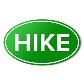 Meister HIKE Anti-UV Vinyl Car Bumper Sticker - Euro Oval Decal - Green