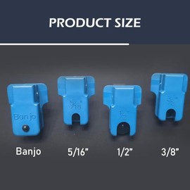 Polcatay 4 PCS Brake Line Clamp, Brake Oil Line A/C Line Plug Service Tool, Vertical Leak-free Brake Nozzle Stop Clip, for Most Cars Trucks Portable Accessories (Blue)