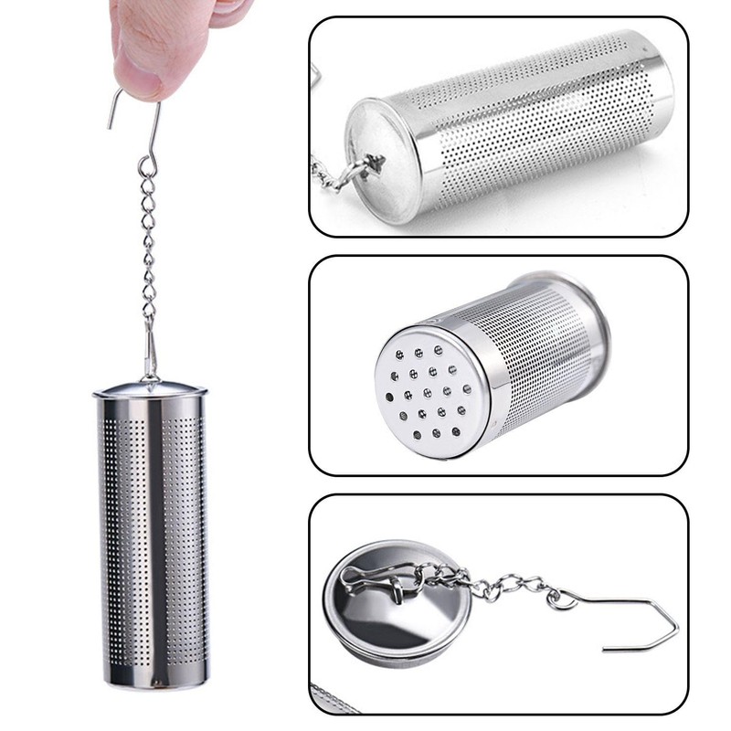 4-Piece Tea Strainer, Stainless Steel Filter, Loose Tea Infuser, Long