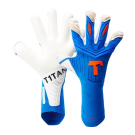 T1TAN Alien Gravity Blue 2.0 - Soccer Goalie Gloves - Mixed Cut and 4mm Gecko Grip - Size 10