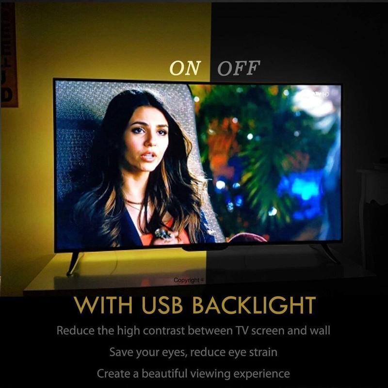 CPLID USB Powered LED Strip Lights TV Backlights Kit for