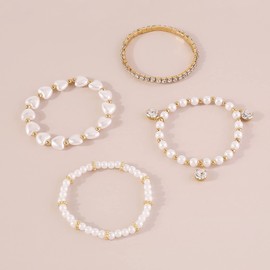 Stocking Stuffers Holiday Outfits for Women 2024 Gold Bracelet Stack Paperclip Bracelet Silver Stack Bracelets for Women Chain Bracelet Stackable Bracelets Gold Beaded Bracelets Gold Jewelry Set