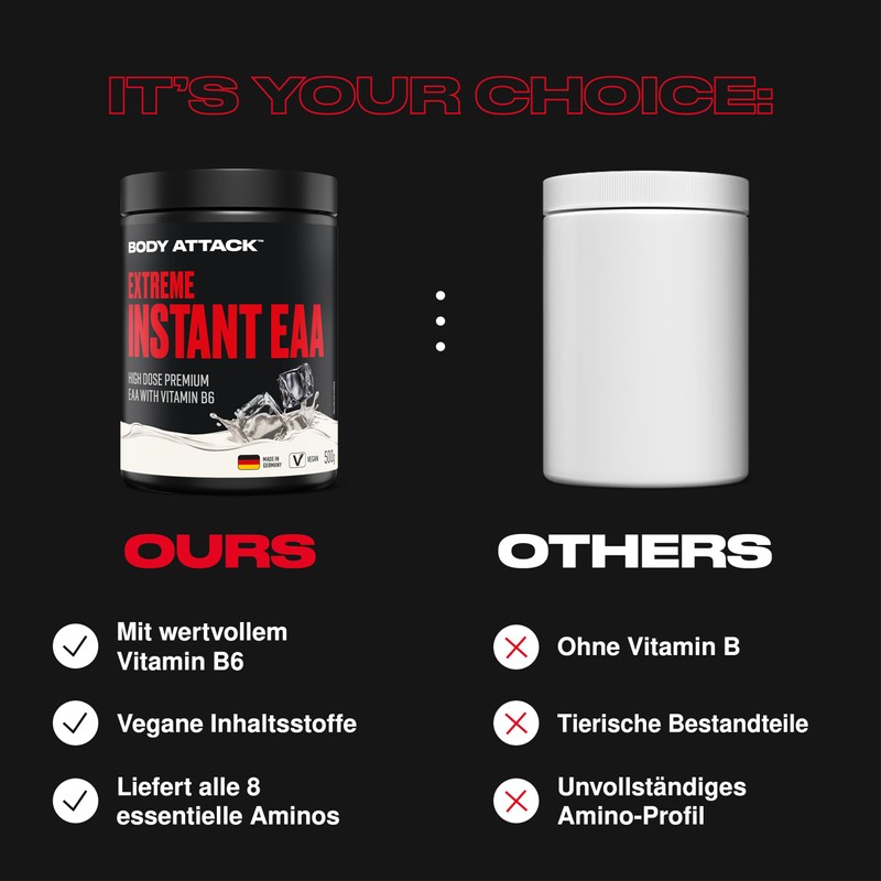Body Attack Instant EAA Powder Blackberry 500 g Made in
