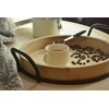 ANSDLIIY Wooden Serving Tray,Breakfast Tray,Round Wooden Trays with Handles, Used