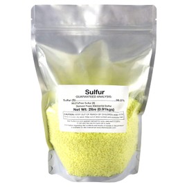 DL Wholesale Bolsa de azufre fertilizante orgánico para plantas de 2 libras, alimento de suelo para plantación de jardín, suculentas, certificado OMRI