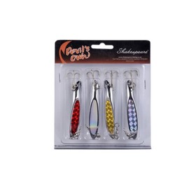 Shakespeare Devil's Own 4pc Slither, Fishing Hook, Hard Lures, Sea Fishing, Unisex, Assorted, 28gr