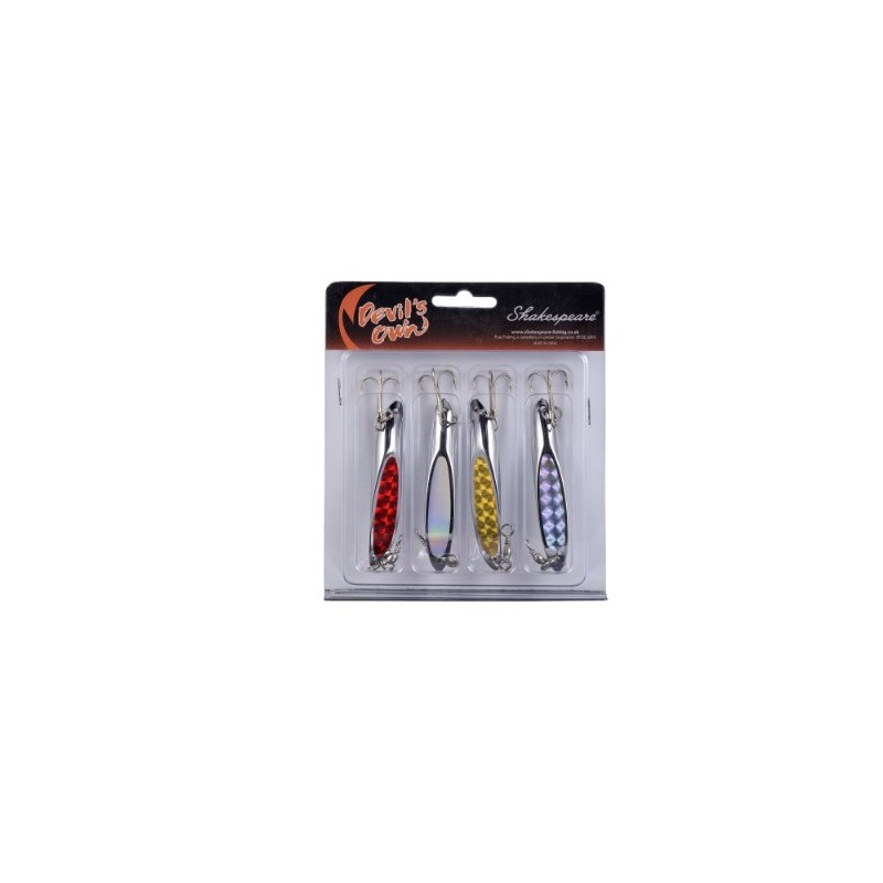 Shakespeare Devil's Own 4pc Slither, Fishing Hook, Hard Lures, Sea