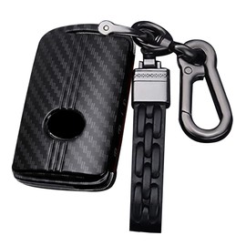 ontto Car Key case Cover Keyring Fit for Mazda 3 Alexa Mazda 3 CX-30 CX-5 CX-9 Mazda 3 Sedan 2019 2020 ABS Key Box Keychain Key Shell Key Holder Accessories Protector 2/3/4 Button Carbon Black