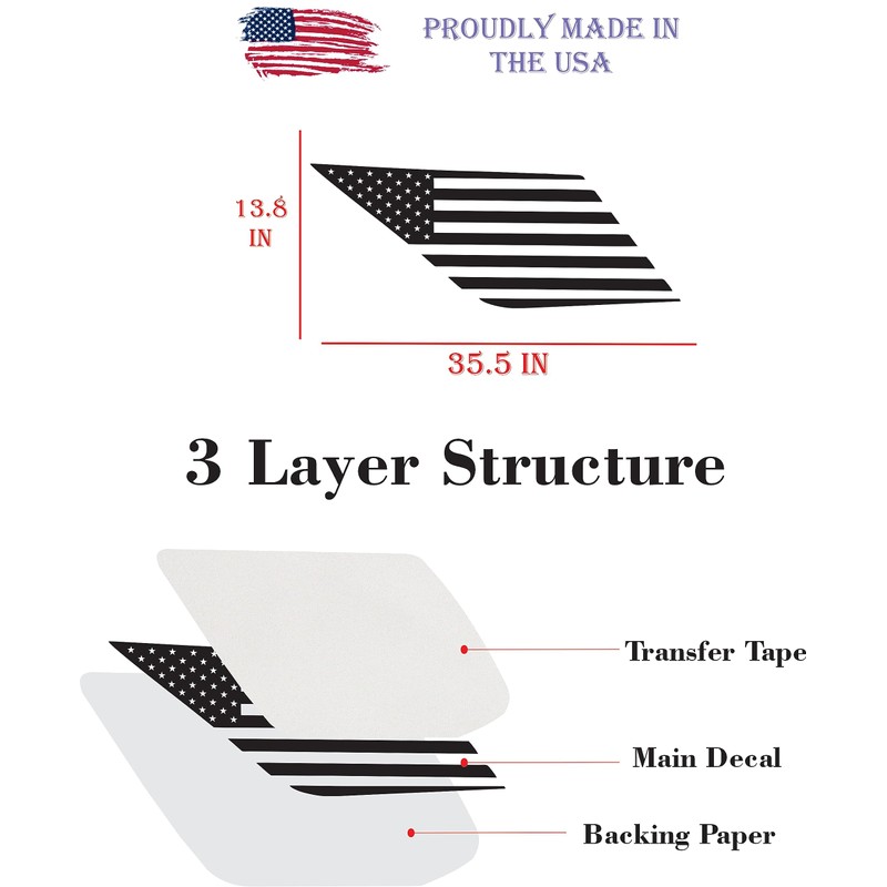Compatible with Ford Explorer 2020-2024 | Precut American Flag Window