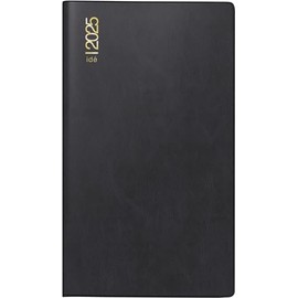 rido/idé Pocket Diary Model TM 15 (2025), 1 Page = 1 Week, A6, 112 Pages, Plastic Cover, Black