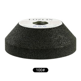 LOZLIN 3 Inch Silicon Carbide Grinding Wheel for Angle Grinder - 80mm Metal Polishing, Ceramic Tile/Glass Trimming, Granite Chamfering & Renovation, Heavy-Duty Abrasive Tool (100#)