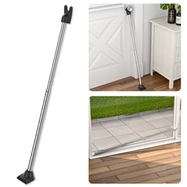 Door Stoppers Security Bar, SECURITYMAN 3 in 1 Adjustable Door Security Bar & Sliding Door Security Bar - Heavy Duty Door Lock Stick Jammer for Apartment, Dorm, Front Door Inside Safety Must Haves