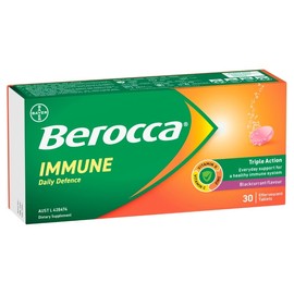 Berocca Immune Daily Defence with Vitamin C, D & Zinc Effervescent Tab (Blackcurrant) X 30