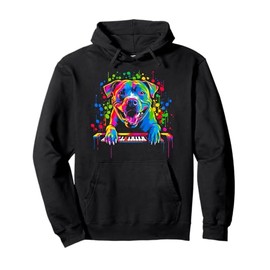Pitbull Dog Piano Pullover Hoodie