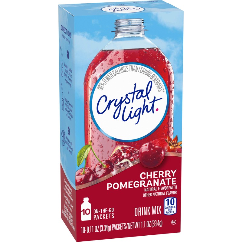 Crystal Light Sugar-Free Cherry Pomegranate Drink Mix (10 On-the-Go Packets)
