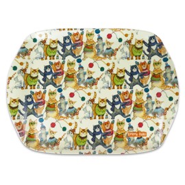 Emma Ball Kittens in Mittens Colourful Medium Melamine Tray - 35 cm
