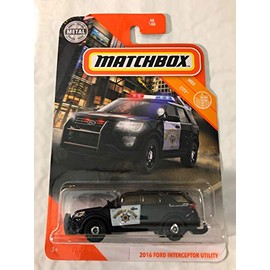 Matchbox 2016 Ford Interceptor Utility 48/100 Black Highway Patrol MBX Coty