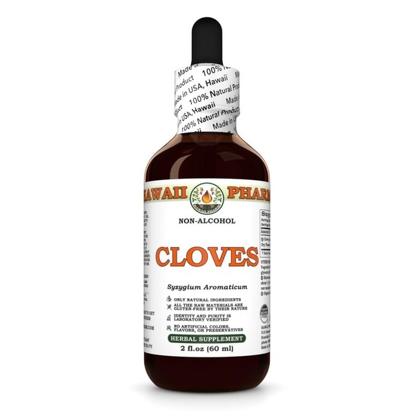 Hawaii Pharm Cloves Alcohol-Free Extract, Glycerite for Antioxidant Support, Promotes