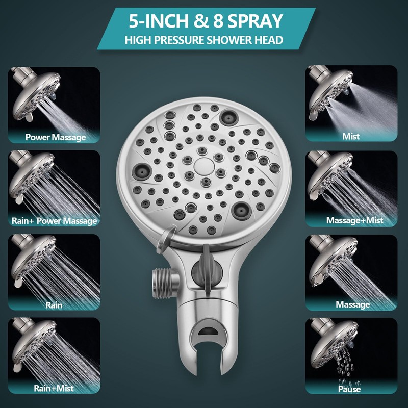 Ultrimkit 5" Dual Shower Faucet Compatible with 13/14 Series Tub