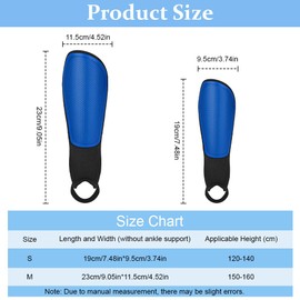 Beugo Football Shin Pads, Kids Football Shin Guards, Style B (Blue, S)