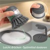 Sichler Haushaltsgeräte Spülbürste mit Spülmittelspender und Abtropfhalterung