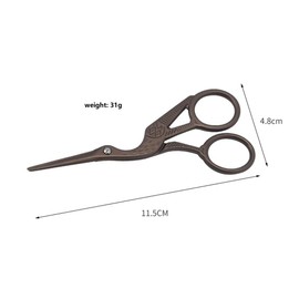 11.5 cm Stainless Steel Sharp Tip Classic Stork Scissors Crane Design Sewing Scissors DIY Tools Dressmaking Scissors (Bronze)