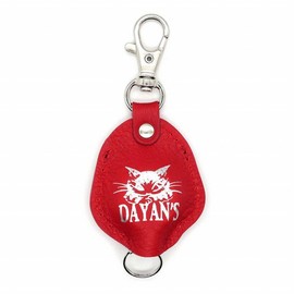 Wachifudo Dayan Cat Dayan Genuine Leather Reels Extend to Attach Paths and Keys, Paw Reel Key, Red, red