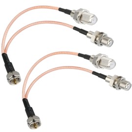 RFAdapter F-Type RG6 Splitter Coax Cable, 2 Pack 75Ohm TV Antenna 3 Way Splitter Combiner F Male to F Dual Female RG316 Coaxial Cable 6inch