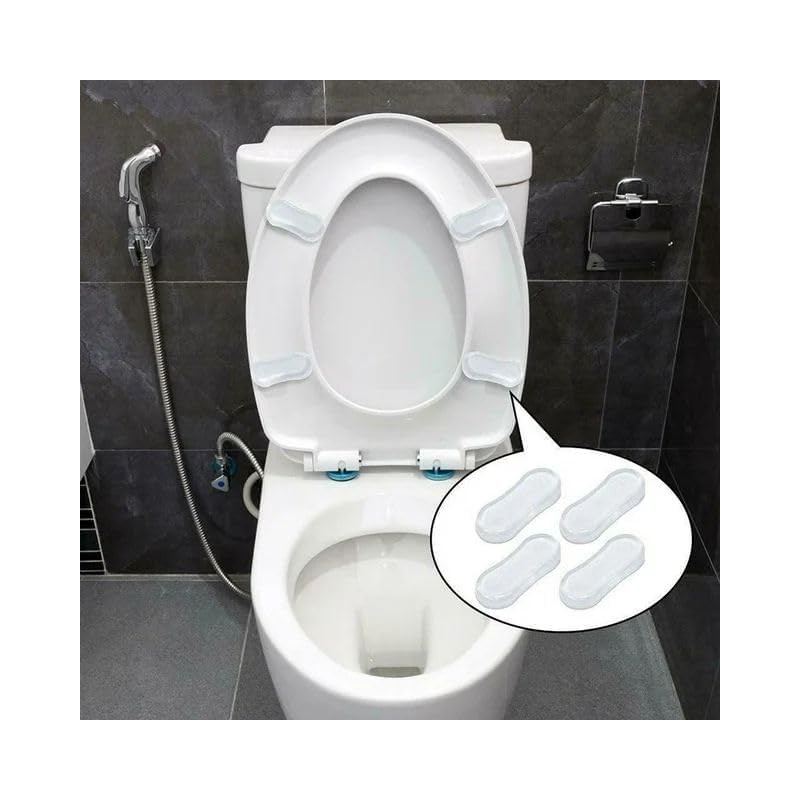 WC-Sitz Dämpfer 5-tlg. Set – Hochfeste Silikon-Pads mit Klebefläche für