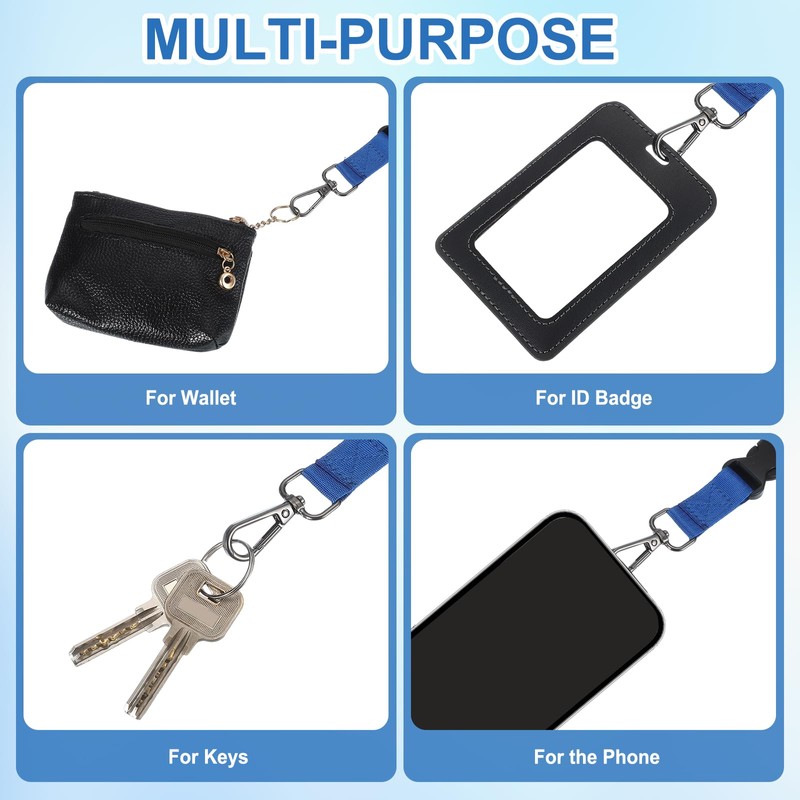 PATIKIL Durable Round Cord Strap, Adjustable Long Keychain Neck Strap
