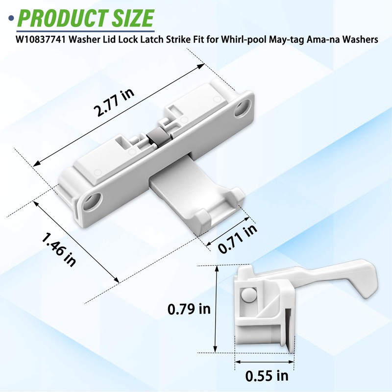 NTW4516FW4 MVWC415EW1 Lid Lock Strike Fit for Ama-na May-tag Washer