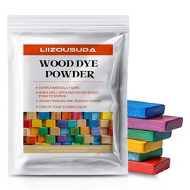 Wood Stain Powdered Solvent - Wood Dye - Indoor and Outdoor Furniture and More - Fast Drying - Wood Dye Powder - Wood Stain for Crafts - 5 Color Kit