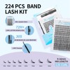 LinShow Lash Clusters Kit 224 PCS Mix 9-16mm Volume Soft