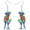 DUOWEI Cute Acrylic Parrot Earrings Macaws Dangle Jewelry for Women