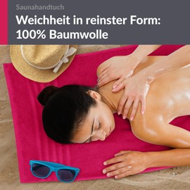 Lashuma Sauna Towel 85 x 200 cm London Bath Towel Large Red Rhubarb