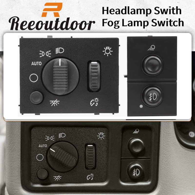 Headlight Switch & Cargo and Fog Lamp Switch Replacement for