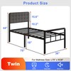 Fly-CTsoar 18 Inch Twin Bed Frame with Upholstered Headboard and