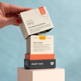 Fun Fact Trivia Game: Party Mix Edition, Family Game Night Essential, 100 Funny & Witty Trivia Question Cards, Educational Game for Kids & Adults