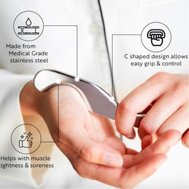 Robulove 3 in 1Stainless Steel Gua Sha Massage Tool, Professional Soft Tissue Scraper for Muscle Therapy(3pcs)