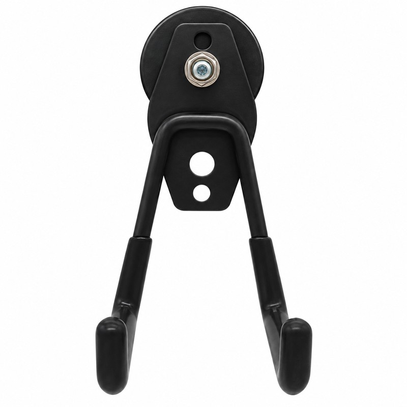 Magnetic Garage Hook, Heavy-Duty Double-Prong Tool Hanger, No-Drill Magnetic Storage
