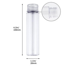 DEPEPE 30pcs 50ml Clear Plastic Tubes with Caps Test Tubes Candy Tubes, 28x108mm Tubes for Candy and Beads Storage, Scientific Experiments