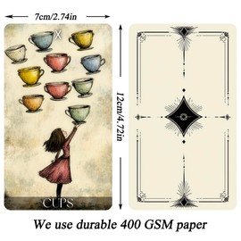 Jrskvaro Daydream Tarot Cards for Beginners, Tarot Deck Surreal Dreamlike Style, Fortune Telling Cards