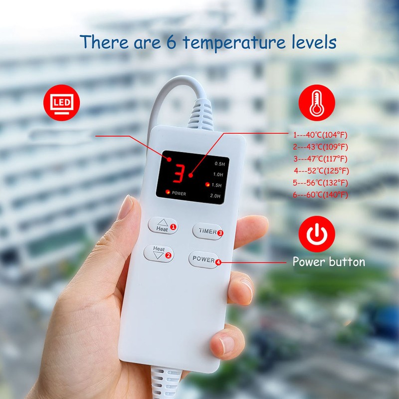 Electric Heating Pad Multifunctional Single Size Home Heating Blanket with