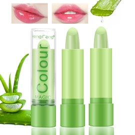 Desing Wish Aloe Vera Lips Lipstick Colour-Changing Temperature Sensitive Colour-Changing Lipstick Set Pink Magic Lip Gloss Balm Jelly Lipstick 24 Hours Girls Birthday Gift