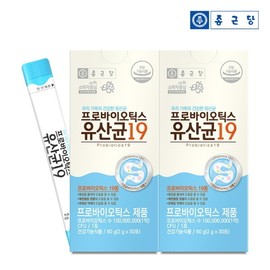 Chong Kun Dang Probiotics Lactic Acid Bacteria 19 30 Packets, 10 Boxes (10 Month Supply) / 종근당 프로바이오틱스 유산균 19 30포 10박스(10개월분)