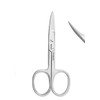 Cuticle Nail Scissors Nail Scissors 9cm, Straight or Curved Blades, for Beauty Scissors, for Manicure Pedicure, Eyebrows, Nose, Hair Trimming, Thick Toenails (Curved)